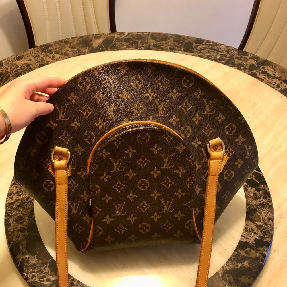 Auth LOUIS VUITTON Monogram Ellipse GM Shopping Tote
